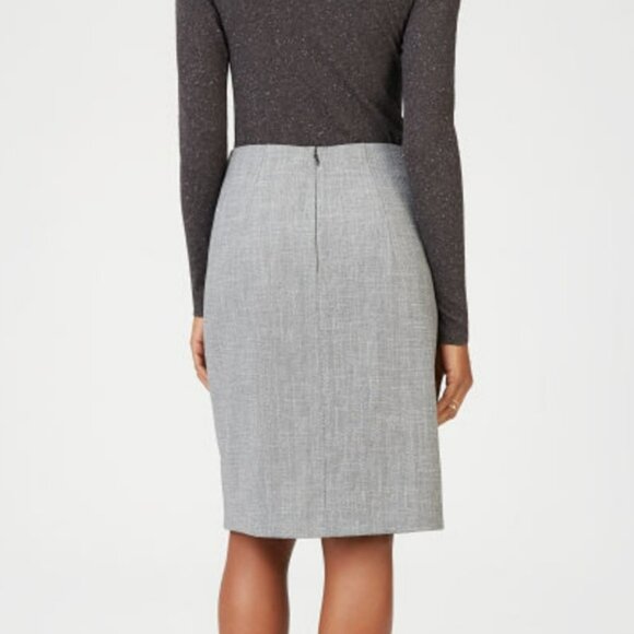 NWT Club Monaco Clert Jute Grey Pencil Skirt Size 0 - Picture 2 of 11